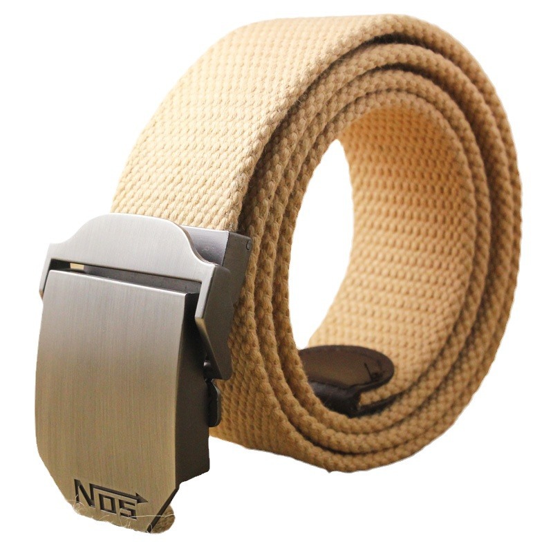 Cinturón de lona hebilla automática de los hombres overoles de ocio al aire libre pantalones tejidos cinturón de juventud cinturón de lona fabricante lote