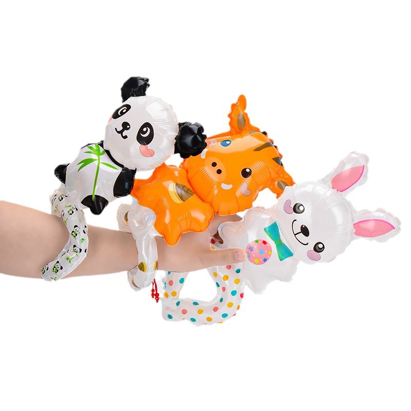 Juguete infantil muñeca globo noche mercado push Scan código pequeño regalo dibujos animados animal WeChat drenaje pulsera inflable mezclado