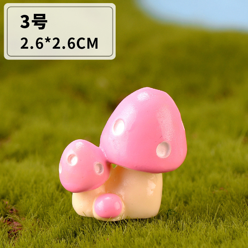 仿真蘑菇丛 微景观卡通创意蘑菇礼品摆件 DIY迷你配件 树脂工艺品|undefined