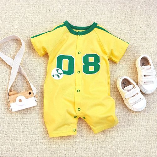 Cross-border  summer clothing boxer baby short-sleeved jumpsuit summer sports series jumpsuit jumpsuit 3-18M