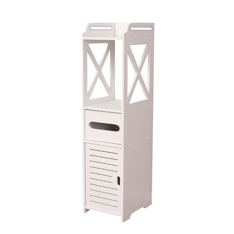 Estante de ranura de baño, inodoro estrecho, gabinete de almacenamiento de piso multifuncional, gabinete de almacenamiento multicapa de gran capacidad para inodoro