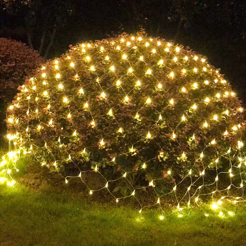 Factory Spot Solar LED Net Light Outdoor Courtyard Waterproof Starry Net Light Mall Christmas Holiday Outfit