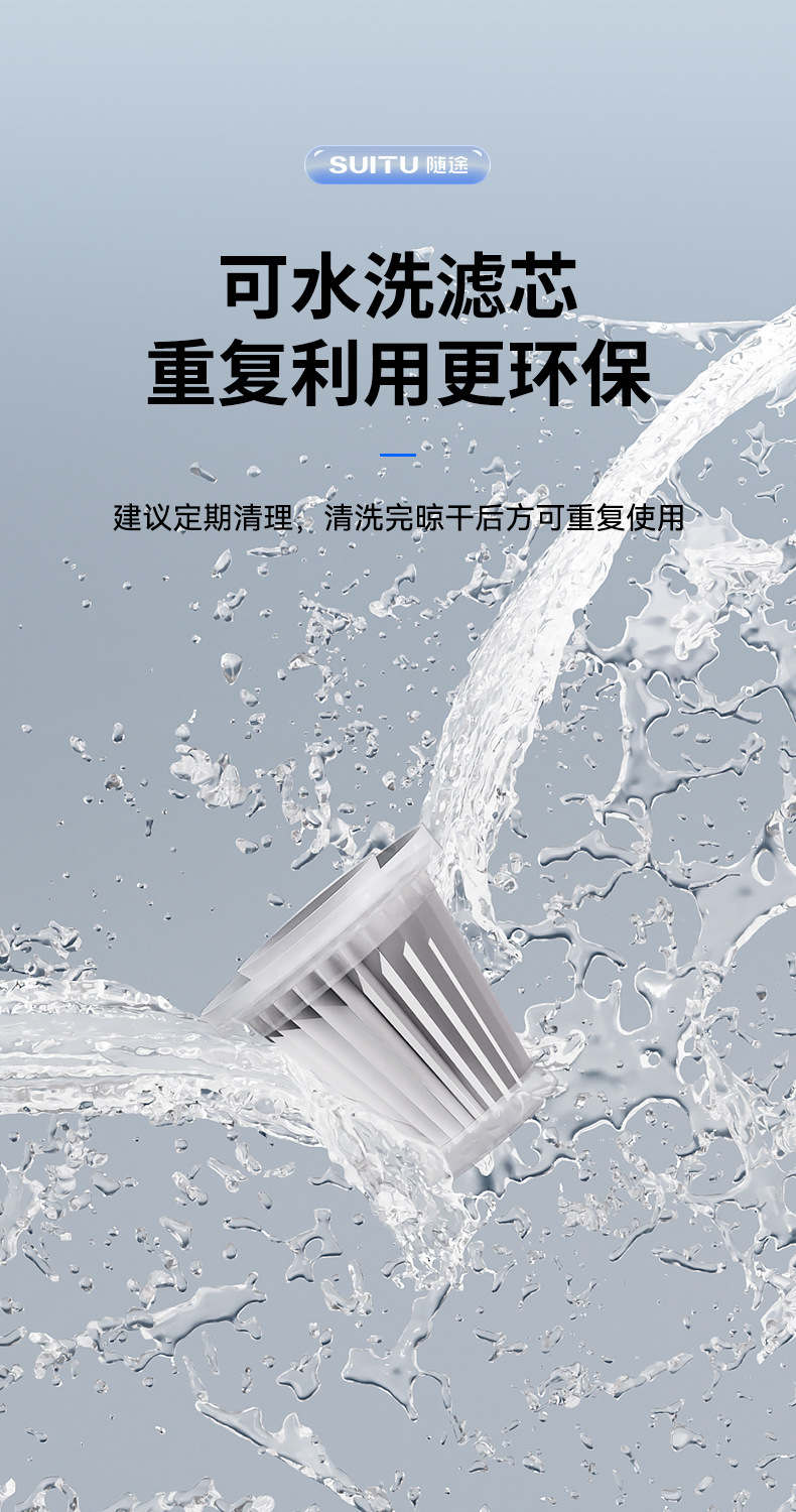 Car Vacuum Cleaner, Handheld Brushless High-Power Dust Removal and Inflator, Dual-Purpose Mini Car Dust Blower with High Suction Power