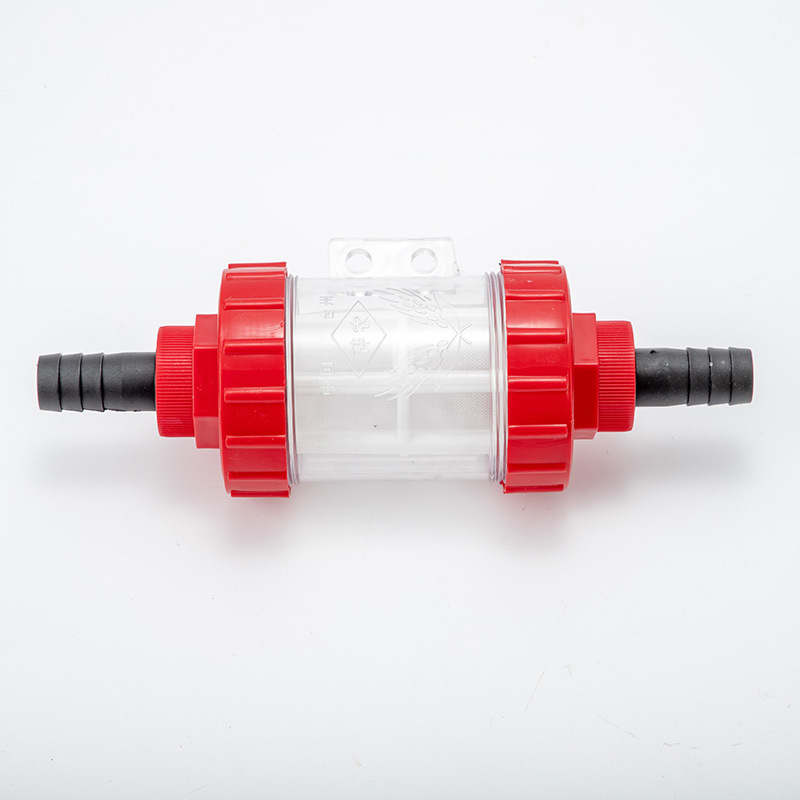 Direct source water supply pump filter transparent visual inner secondary filter self-priming filter pump double-headed plug tube