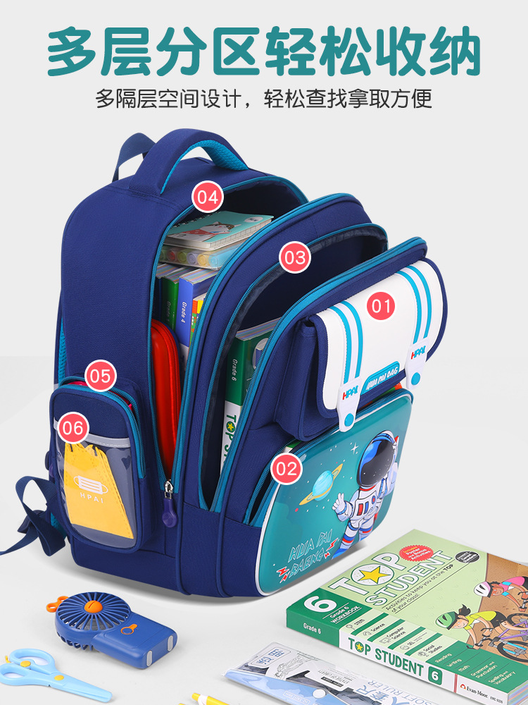 Mochila espacial personalizada mochila de alumno astronauta procesamiento de producción profesional de crestas de descompresión