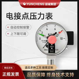 电接点压力表YNXC100磁助式压力开关0-40Mpa真空耐震电接点压力计