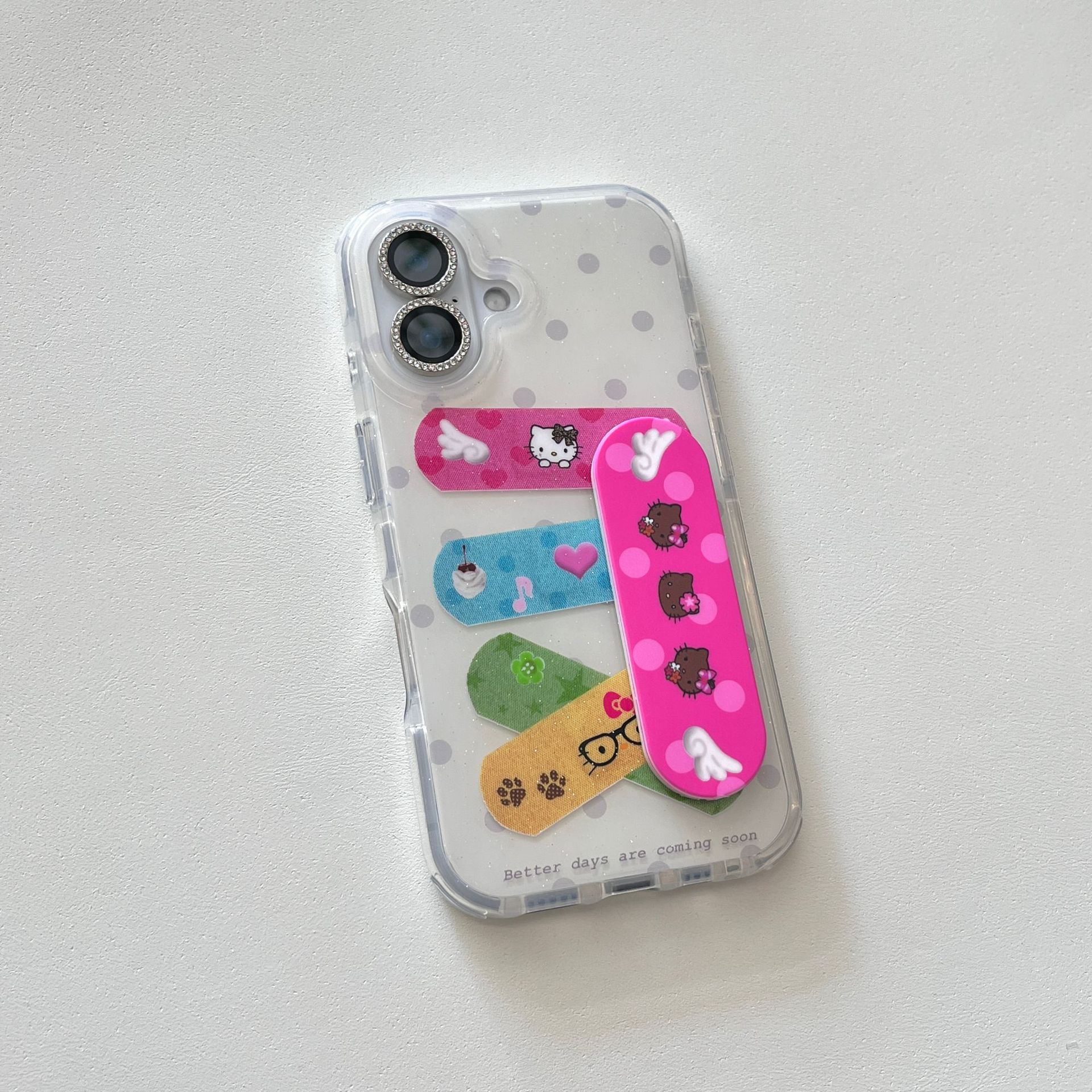 Japón y Corea del Sur Wings KT Cat Adecuado para Apple 16ProMax Funda para teléfono móvil 15Pro Nuevo 14/13 Girl 15PM