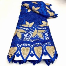 african lace 非洲镂空水溶蕾丝连衣裙礼服面料植物花型旗袍刺绣