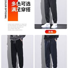 奥棉绒加绒休闲长裤子男士冬季宽松束脚灯芯绒运动加厚保暖卫裤男