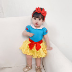 婴幼儿连体爬行服 宝宝cos白雪公主服装短袖薄款全棉宝宝套头哈衣
