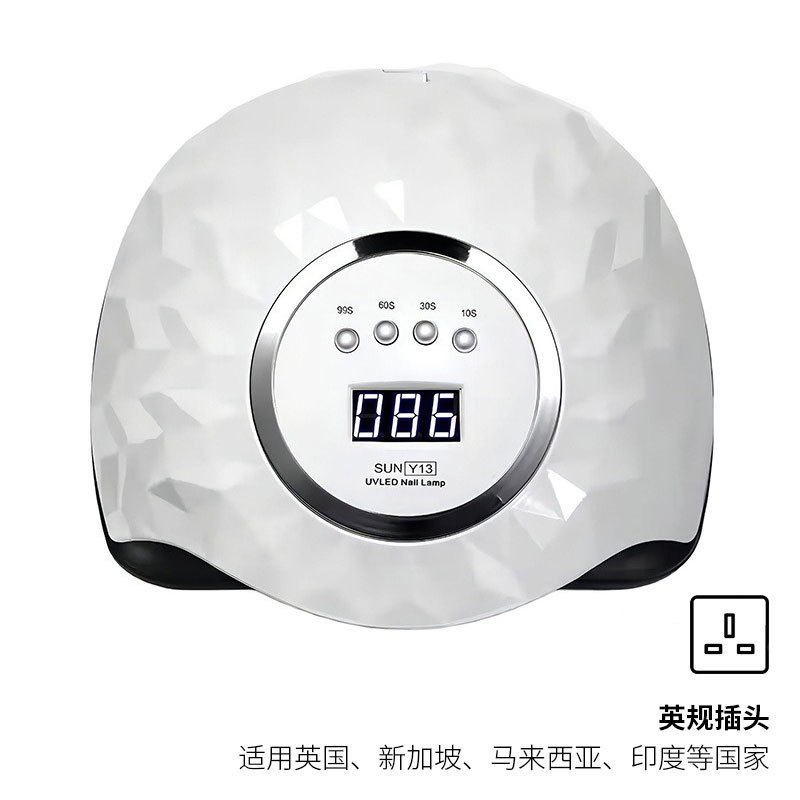 Lámpara de uñas de alta potencia máquina de fototerapia sincronización de cuatro engranajes colorido esmalte de uñas pegamento lámpara de hornear Amazon secador de uñas personalización