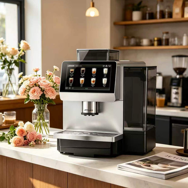 Fully automatic coffee machine for commercial use, with integrated grinder, Jinuo JL31 automatic water supply, American-style freshly ground coffee machine for offices Fully automatic coffee machine for commercial use, with integrated grinder, Jinuo JL31 automatic water supply, American-style freshly ground coffee machine for offices