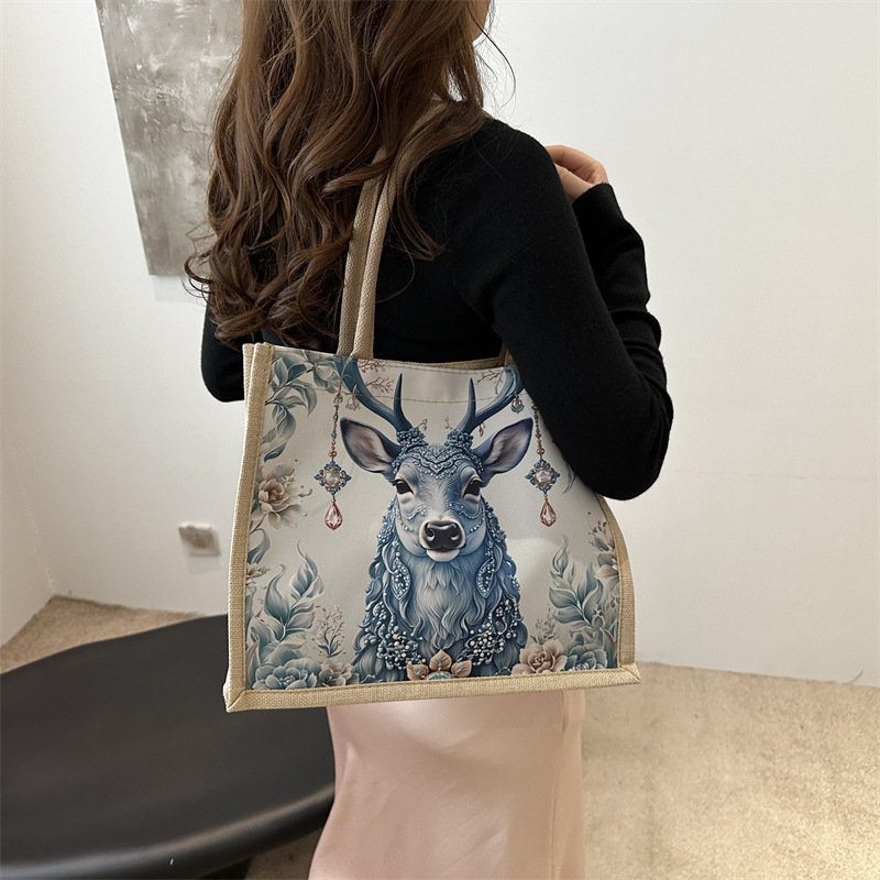 Nueva moda bolsa de lona casual bolso de moda bolso de mujer para salir al trabajo bolso de nicho bolso de almuerzo bolso de estudiantes