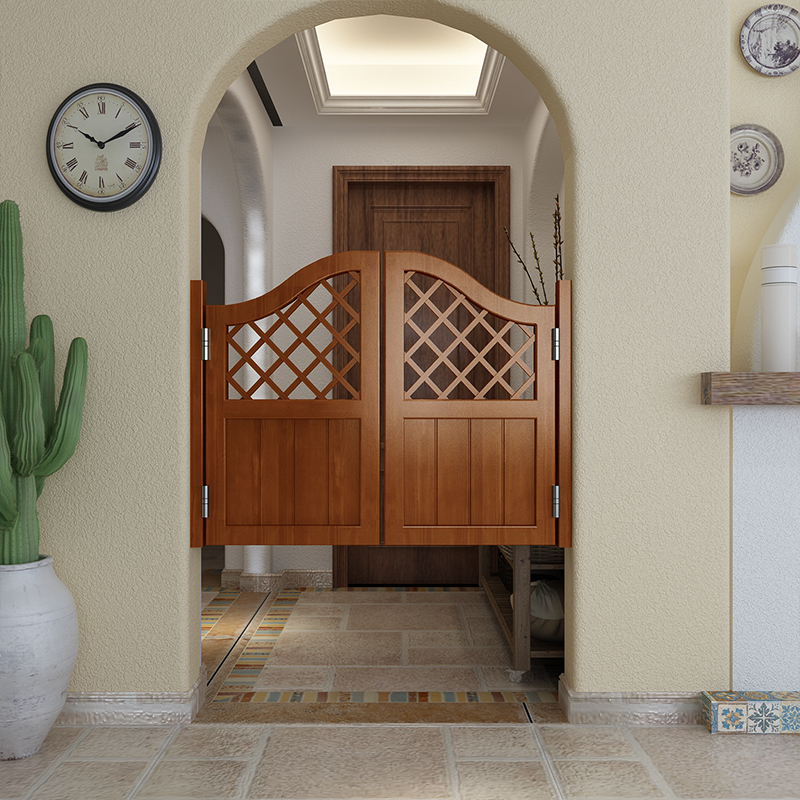 Pastoral Half-Waist Bar Fence Door Cowboy Door Partition Door Free Open Kitchen Door Style Waist Door Small Door