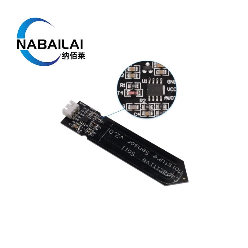 Модуль датчика емкостного обнаружения влажности почвы, аналоговый объем, нелегко коррозии, широкая рабочая проводка напряжения.