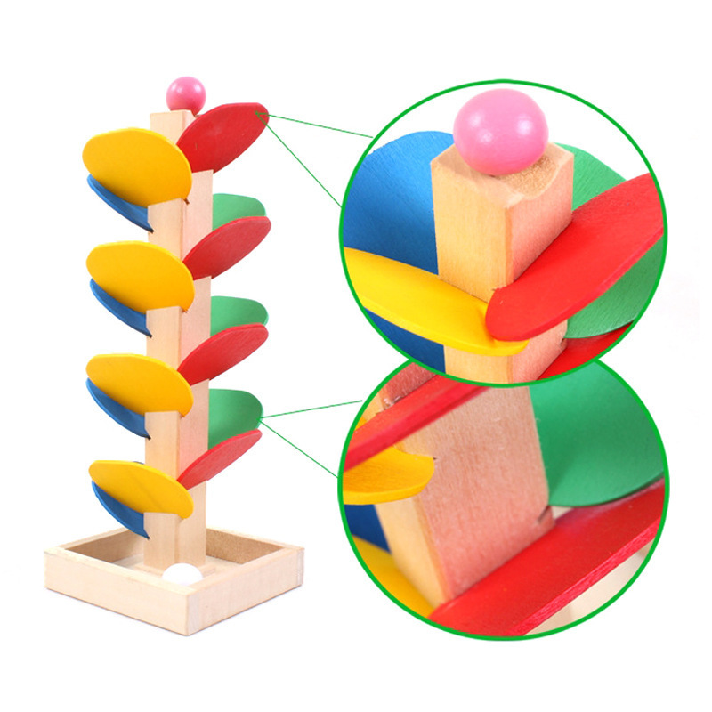 Weiweihu hojas de madera, bolas, rompecabezas divertidos para niños, ensamblar bloques de construcción, entrenamiento de concentración para bebés, juguetes educativos