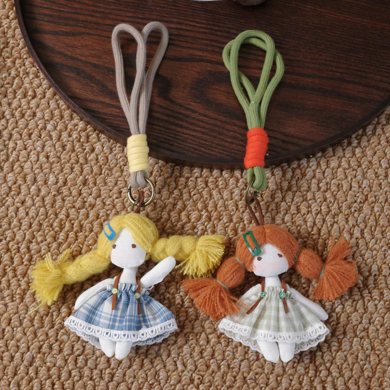 Handmade Japanese-Style Doll Pendant Plush Toy Cute Braided Girl Keychain Gift Bag Decoration Wholesale Handmade Japanese-Style Doll Pendant Plush Toy Cute Braided Girl Keychain Gift Bag Decoration Wholesale