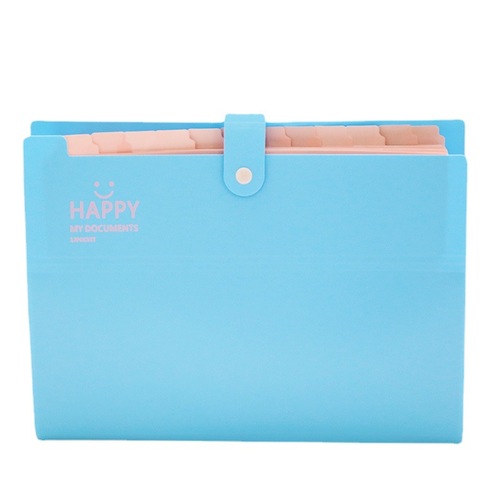Korean style 12-in folder pp organ bag storage bag file organizer bag test paper divider bag multi-layer folder