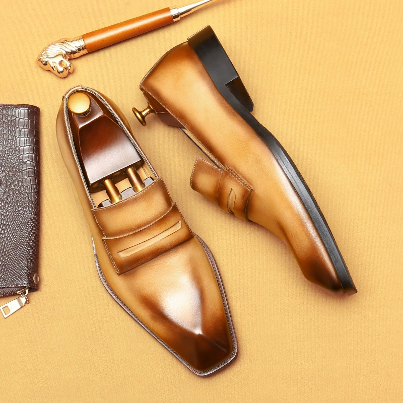 [VIP эксклюзив] первый слой кожаной мужской обуви бизнес повседневная обувь кожаная обувь Lefu обувь мужская кожаная обувь