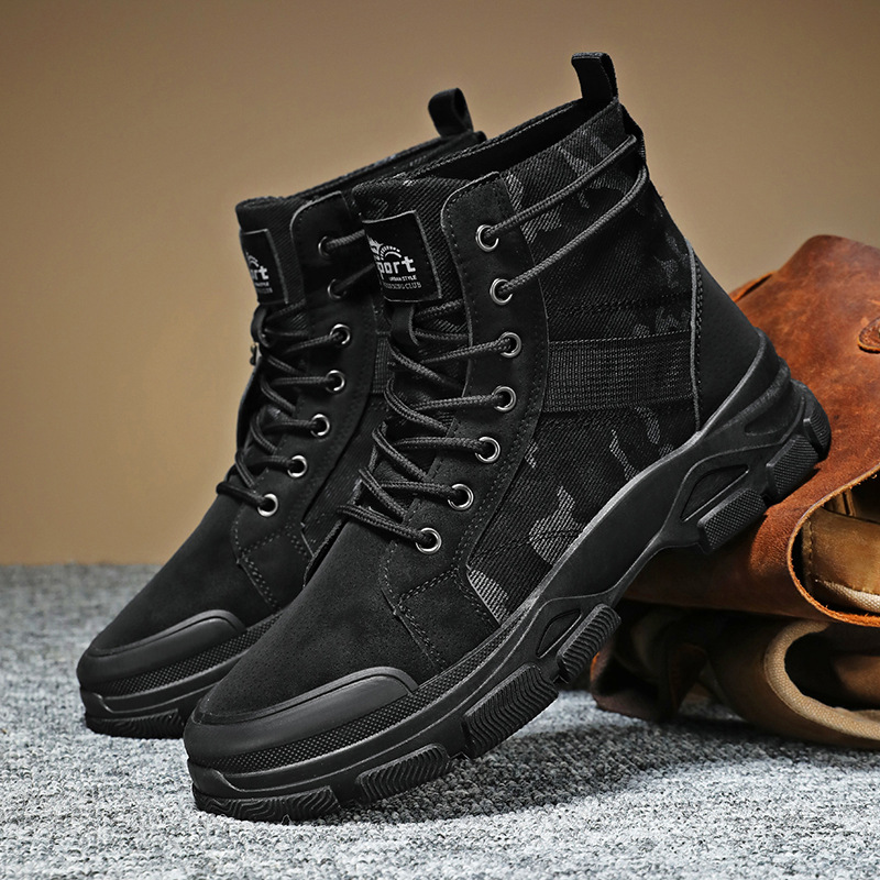 48 tamaño grande transfronterizo primavera y otoño camuflaje herramientas de moda juvenil zapatos de lona de alto nivel botas de desierto botas cortas botas Martin zapatos para hombre