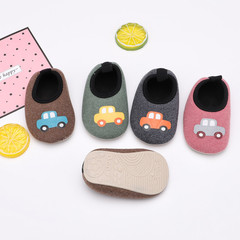 2021 Winter New Baby Cloth Shoes Breathable Soft Sole Children's Learning to Walk Shoes Fleece Warmth Children's Shoes Cartoon Rubber Sole