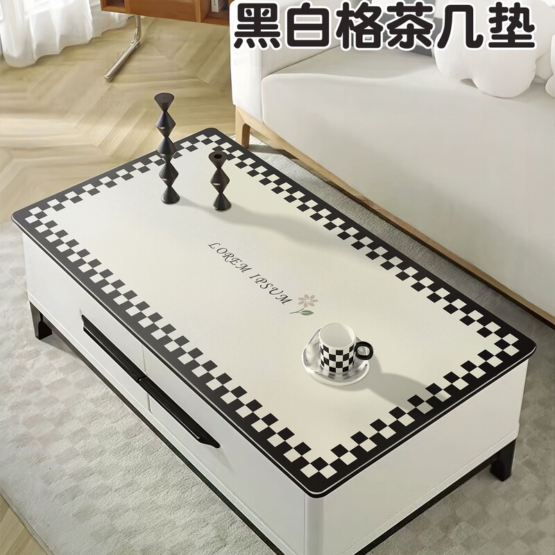 Light Luxury Coffee Table Tablecloth Waterproof, Oil-Proof, Anti-Scalding, No-Wash Dining Table Mat, Rectangular Home Coffee Table Table Mat