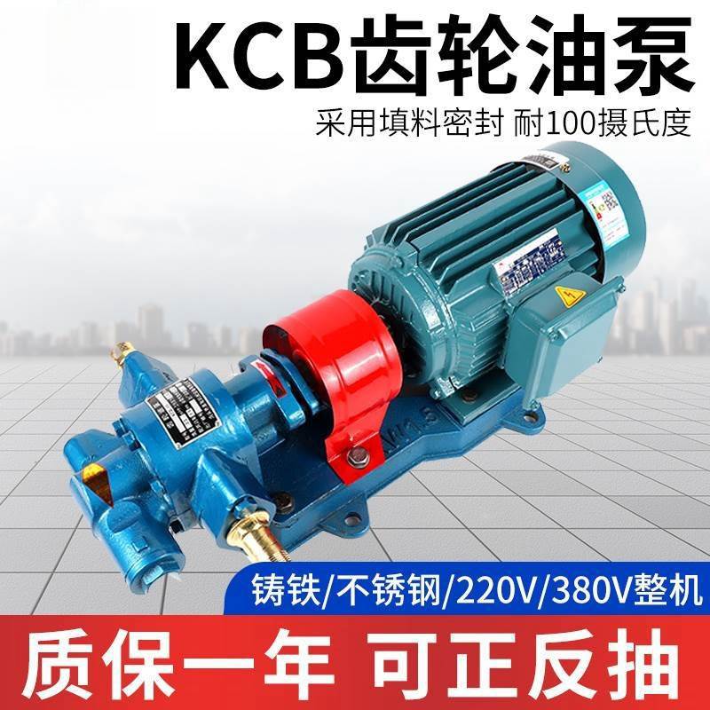 齿轮泵高压液压油泵KCB耐高温抽油自吸高粘度不锈钢220大流量380V