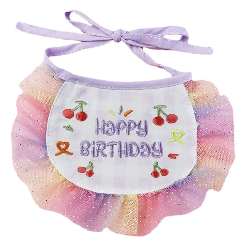 Собака нагрудник вязание с днем рождения шляпа костюм ПЭТ шарф шеи кружева плед кошка милый слюны полотенце