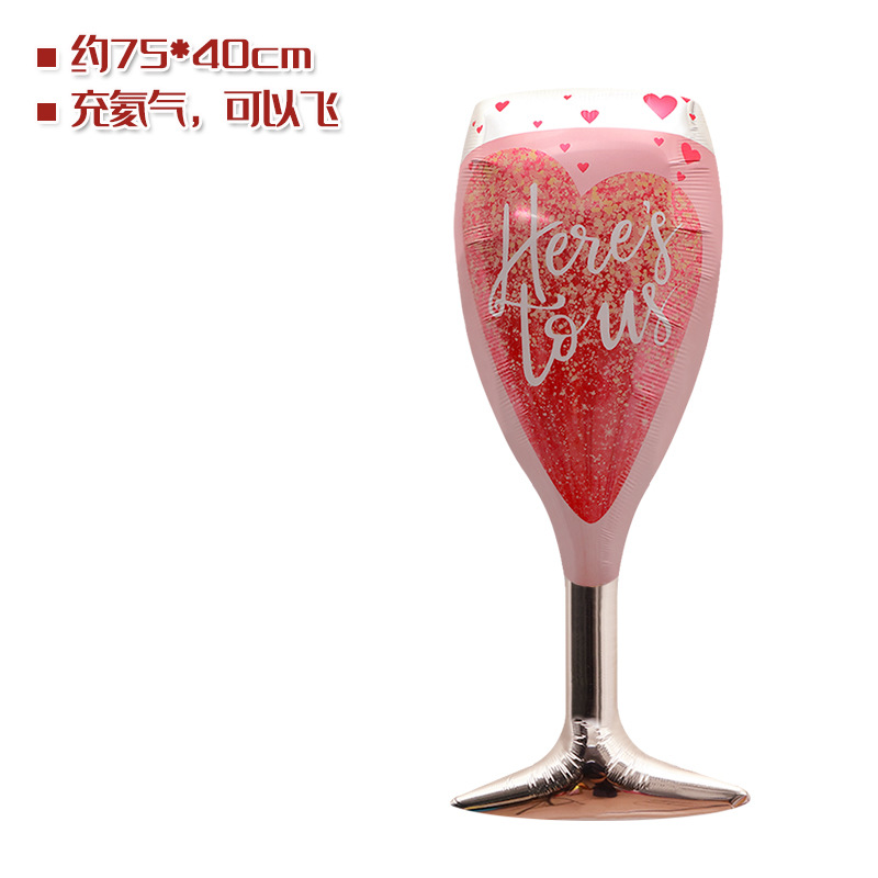 2022 nuevo día de San Valentín Tema de dibujos animados forma de aluminio globo propuesta fiesta decoración globo boda