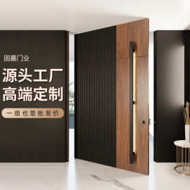 定制偏轴门中轴入户门旋转铸铝系统断桥无框外贸源头工厂进户门