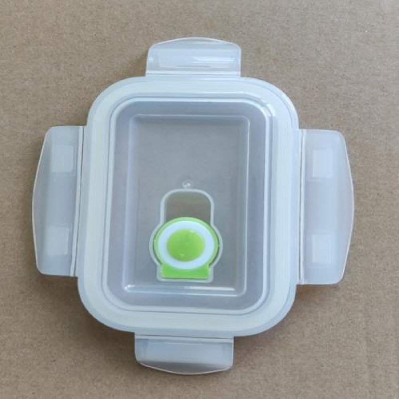 Cuatro bordes de botón de vidrio caja de almacenamiento de microondas caja de almuerzo caja de sellado accesorios cubierta de caja de mesa cubierta de sellado de tazón image 12
