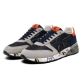 Gray, blue and orange (half a size too small, one size larger for wider feet)