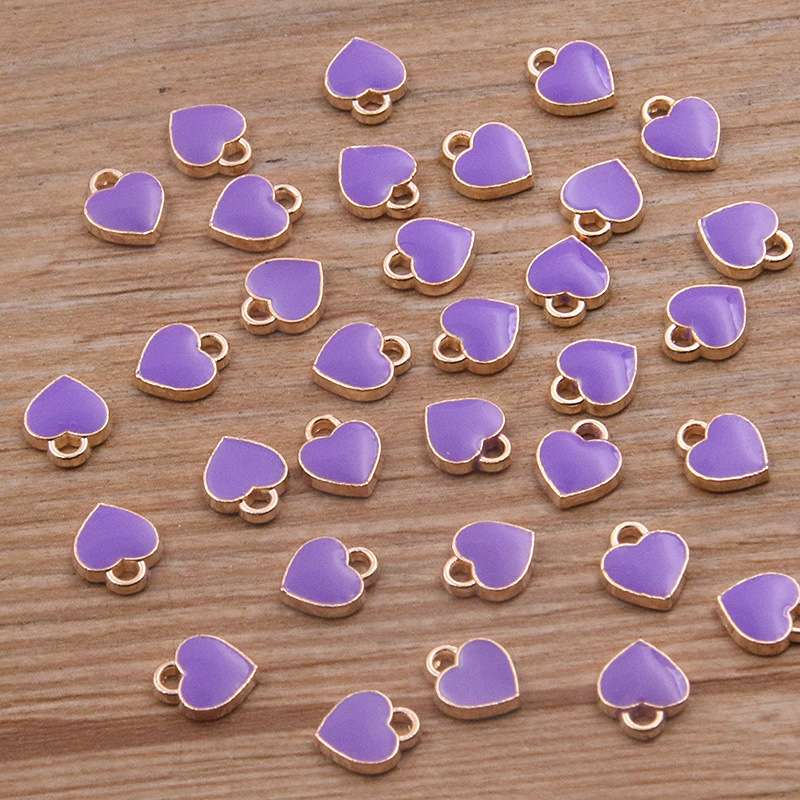 10 colores 6*8mm mini amor colgante KC oro gota aceite encanto colgante joyería bolsas manicura Accesorios