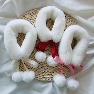 New plush scarf winter cute fur collar ancient costume Hanfu accessories thickened fur collar Chinese style