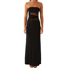 Q 74714 Elegant Black Long Dress ��ɫ��������ȹ ŷ���羳