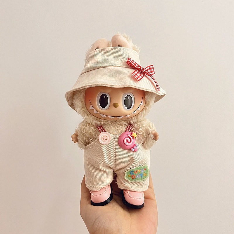 Labubu ベビー服ビニールラブブ 17 センチメートル人形かわいいドレスアップカジュアルスーツスカートぬいぐるみ服|undefined