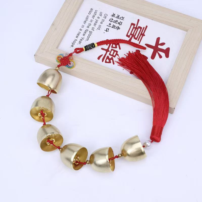 クリエイティブ中国純粋な真鍮の鐘風鈴吊り下げ装飾品ドア家の装飾屋内ショップペンダント 2025 新スタイル|undefined
