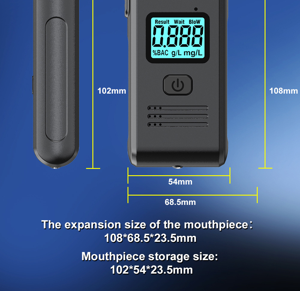 New Alcohol Tester Portable S+ Drunk Driving Special Alcohol Tester Home Air-Blown Personal Wine Tester