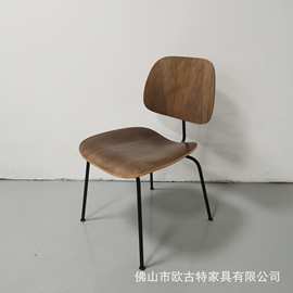 设计师弯曲木多层板中古靠背小狗椅现代简约网红凳子奶茶店咖啡椅