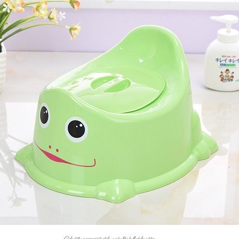 Smiley Face Children's Toilet with Lid, Infant Cartoon Thickened Toilet Stool, Male and Female Baby Urinal Urinal