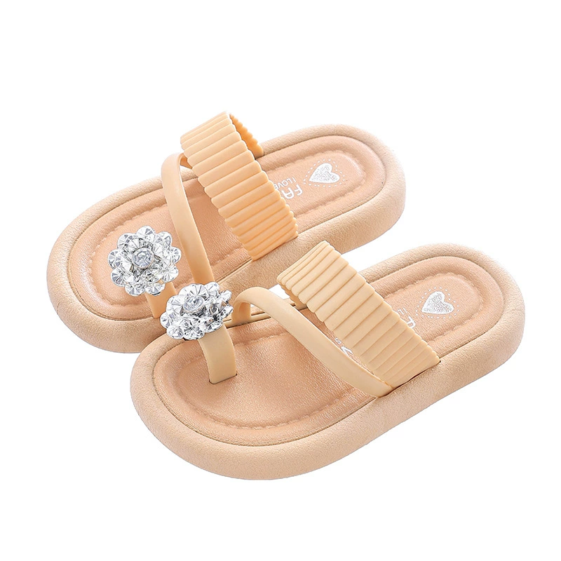 Summer Princess Slippers for Girls, French-Style Sandals, Soft Sole, Sizes 24–36 (14.5–20.5 cm)
