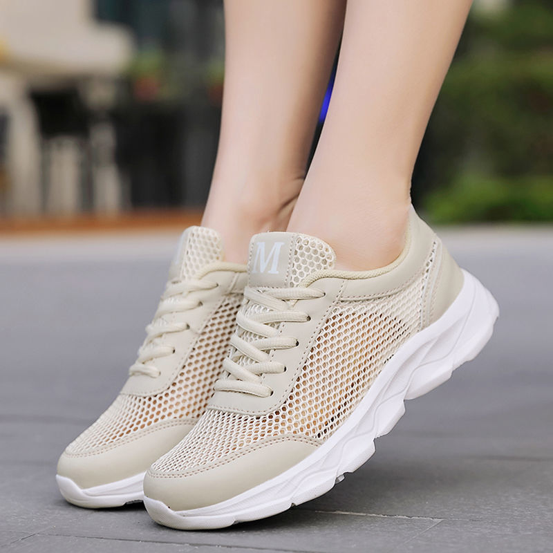 Sports Mesh Shoes Summer New Style Hollow Breathable Mesh Casual Women's Soft Sole Lightweight Travel Running Shoes Student Singles Sports Mesh Shoes Summer New Style Hollow Breathable Mesh Casual Women's Soft Sole Lightweight Travel Running Shoes Student Singles