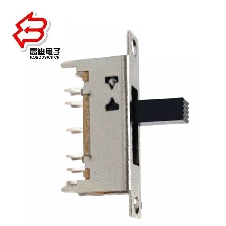 5档拨动开关带耳朵  5位滑动开关带耳2P5T  5位迷你拨码开关立式