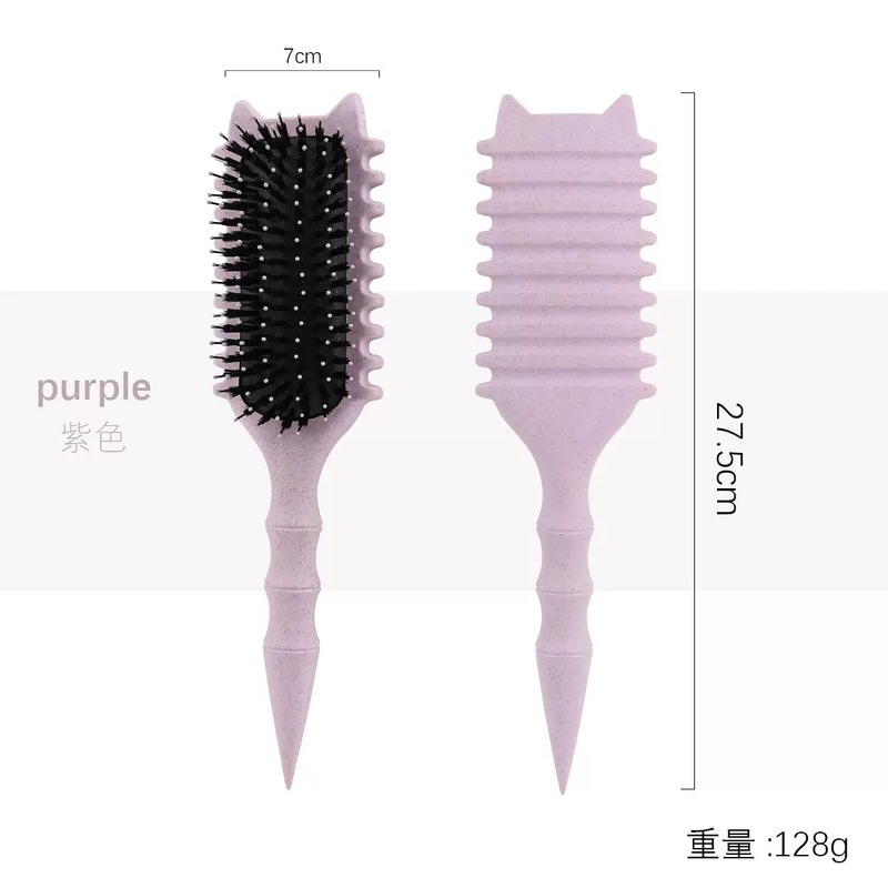 クロスボーダーバウンスカール定義スタイリングコーム、ヘアコーム、頭皮マッサージコーム、滑らか髪エアバッグコーム、猫耳エアパッドコーム|undefined