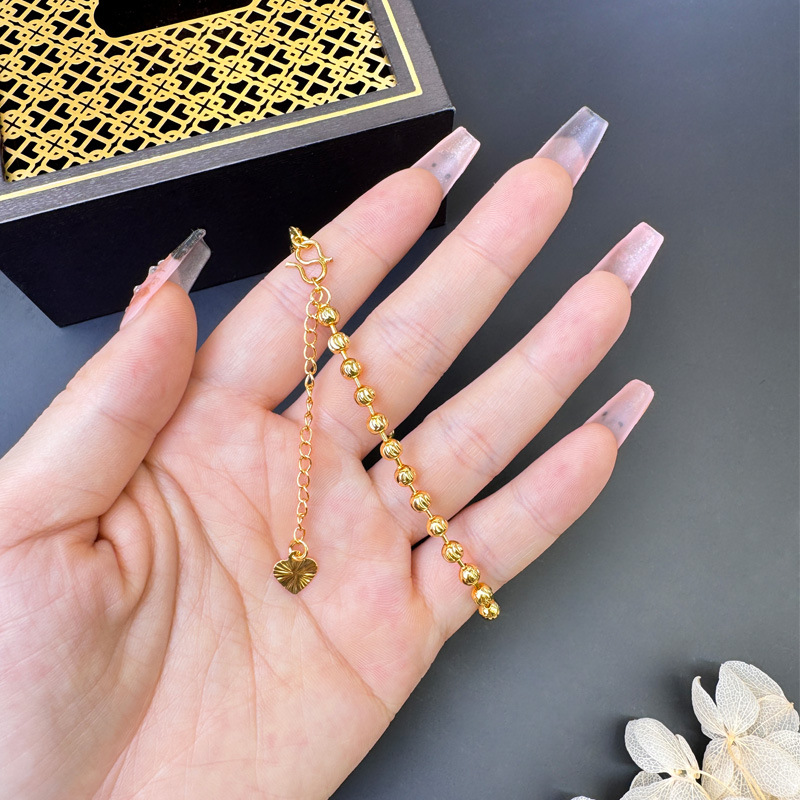 Vietnam Sandy Gold tobillera nuevo estilo cuentas brillantes para damas verano de alta gama joyería simple y versátil Yiwu al por mayor