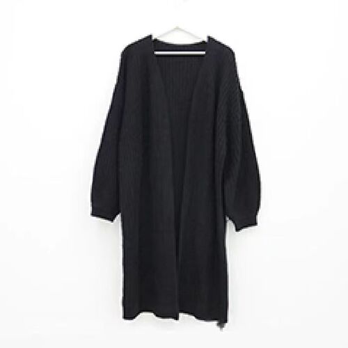 Autumn/Winter Retro Loose Outerwear Long-Sleeve Knit Cardigan for Women, Slouchy Lantern-Sleeve Style Women's Coat