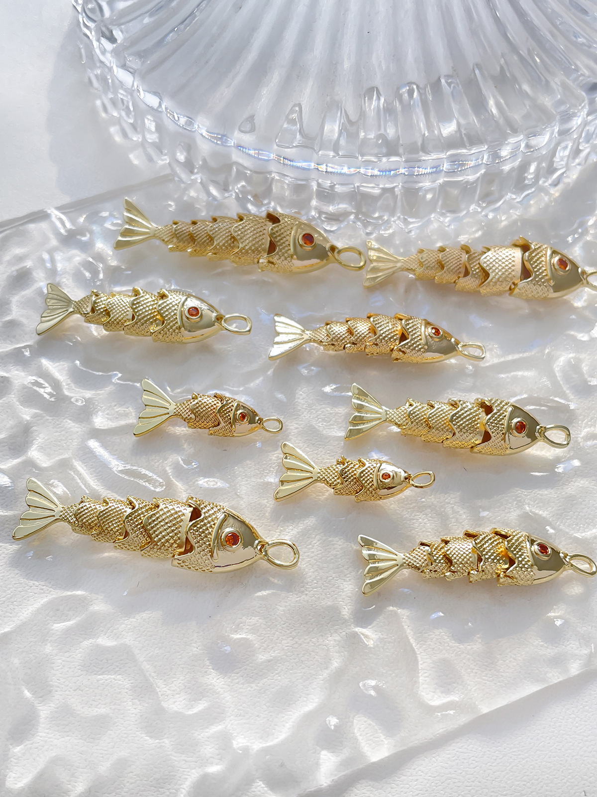 DIY Jewelry Accessories, Bracelets, Necklace Classification 1 Piece Copper Fish Pendant Earring Findings DIY Jewelry Accessories Bracelets Necklace