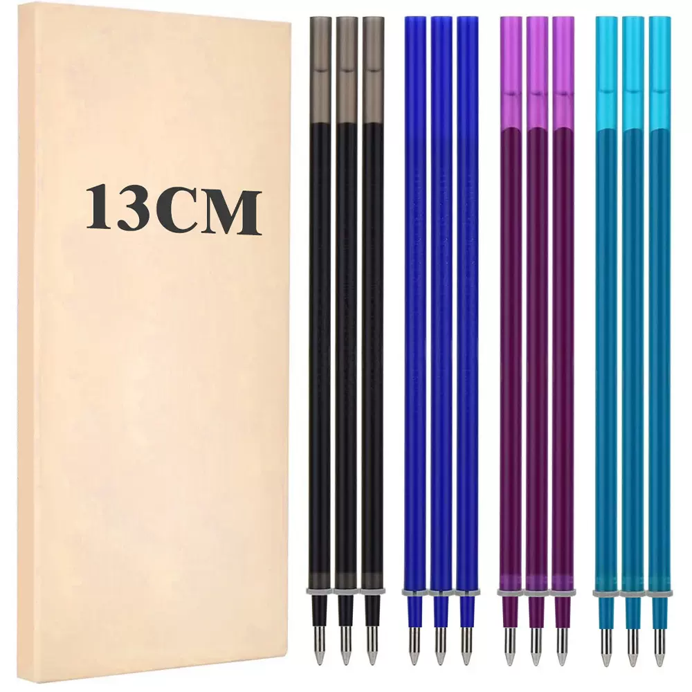 亚马逊13cm可擦笔芯摩磨乐热可擦笔彩色0.7mm书写替换芯现货批发