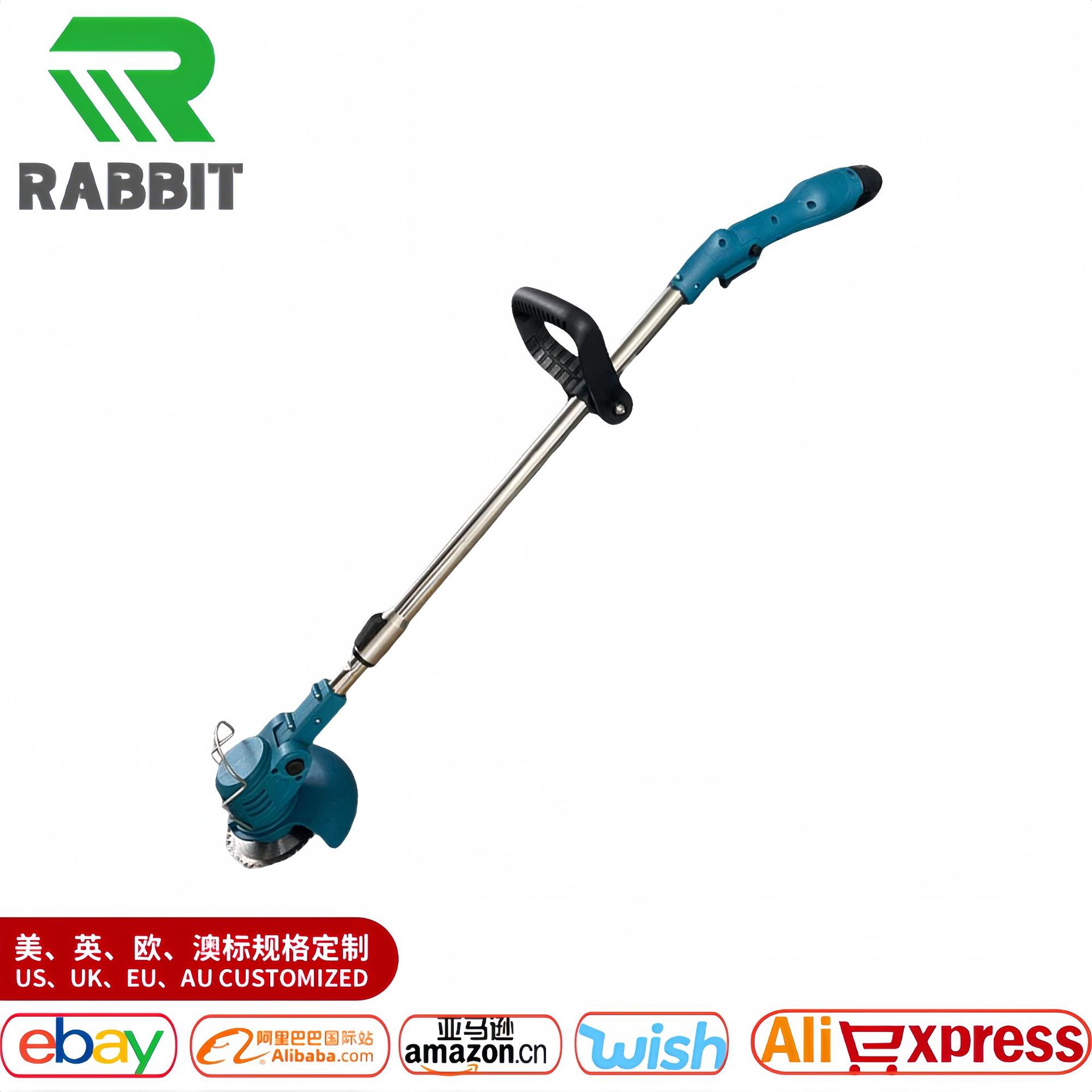 12V电动割草机充电式小型家用打草机手持除草机多功能锂电割草机