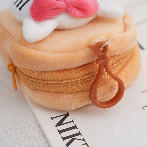 White Dog Pudding Dog Cute Cartoon Pink Dog Mini Wallet Handbag Wrist Earphone Storage Bag Wholesale